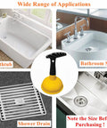 Compact Mini Sink Plunger With Short Handle That Slams Down Grease And Food Clogs Instantly Uses Thick Soft Rubber To Keep Your Drains Flowing Smooth As Butter In Classic Yellow for kitchen, bathroom, shower, and bathtub.
