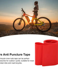 Stretchy PVC Bike Tire Liner Tape For 26 Inch Wheels 80mm Rim Strips Anti Puncture Protector Inner Tube Cushion For Mountain Bikes Red
