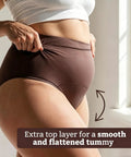 Game Changing Leakproof Incontinence Underwear Featuring Washable Cotton Briefs with heavy duty absorbent core showing smooth tummy layer.