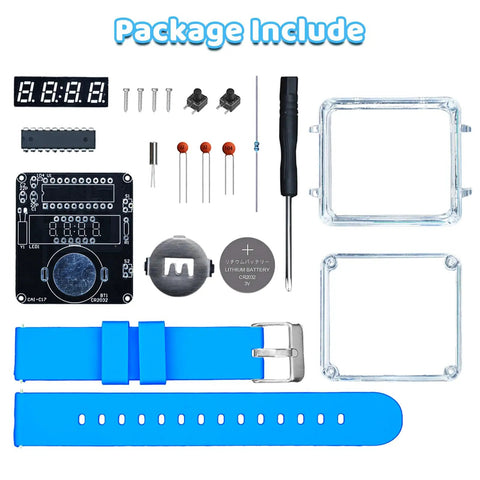 Beginner Soldering Practice Kit For STEM Classrooms And Home Projects Build A Working Digital Watch With 12/24 Hour Settings components