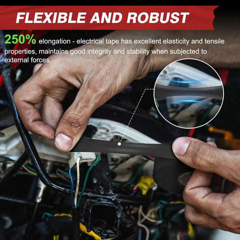 Heavy Duty PVC Electrical Tape For Commercial, Automotive And DIY Repairs UL And CSA Listed Insulating Vinyl Tape in use