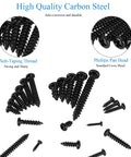 625 Piece Self Tapping Wood Screw Kit With 14 Sizes M2 M3 M4 Phillips Pan Head for wood plastic and soft metal carbon steel