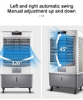 Beat The Home Heat Sweat Less Today With This Powerhouse Evaporative Air Cooler with 120° swing and 45° manual airflow adjustment.