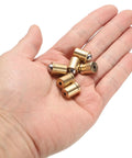 10 Pack 304 Stainless Steel Ball Plungers With 8mm Spring Loaded Balls And 70N Push Force in a hand, showcasing copper body and ball design.