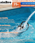 Beast Mode Submersible Sump Pump With One Half HP Motor Delivers Up To 2300 GPH For Quick Pool Drains And Flood Cleanup in pool