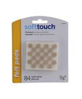 Three-Eighths Inch Round Mini Self-Stick Furniture Felt Pads For Hard Floors, 84-Count Beige Pack for Hardwood Tiles and Vinyl Surfaces