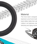 Half view of Two Pack 12.5x2.25 Inner Tubes Fits 12 To 12.5 Inch Tires For Pocket Bikes, made of durable butyl rubber