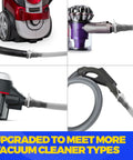 Dryer Vent Cleaner Kit 2 Piece Upgrade Pro Grade Quick Lint Removal And Airflow Restore With Vacuum Hose Attachment shown