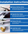 Installation instructions for Heavy Duty Dryer Door Catch Metal Strike Kit Replacement For Top Load Dryers That Fits Multiple OEM Numbers