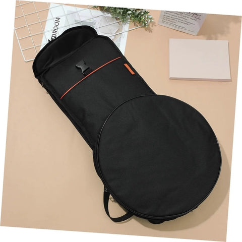 Heavy Duty Waterproof Dumb Drum Storage Bag Premium Oxford Percussion Hauler shown from above with zipper and handle.