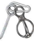 Stainless Steel Blocker Tie Ring For Horses to Prevent Pulling Back, ideal for single ties and grooming areas.