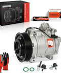 Rock Solid AC Compressor With Clutch Upgrade For Honda Accord Crosstour 2008 Through 2015 10SR15C 7 Groove Pulley PAG100 Oil assembly with tools.