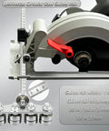 Adjustable Circular Saw Guide Rail With Bullseye Accurate 20 Inch Positioning Calipers for precision cuts shown with measurements.