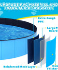 Diagram showing layers of Foldable Dog Pool 39 Inch Collapsible Backyard Bath Tub For Dogs And Kids Portable Hard Plastic Base