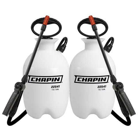 1 Gallon Foaming Lawn And Garden Sprayer With See-Through Tank, adjustable nozzles, anti clog filter, two pack