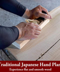 Straight Up Japanese Kanna Wood Planer With Dual Blades For Smooth As Silk Sanding Free Finishing, cutting through wood.