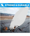 Premium Exterior Charging Port Cover And Fuel Tank Door Cap Compatible With Vw Id4 showing strong and durable design against road backdrop.