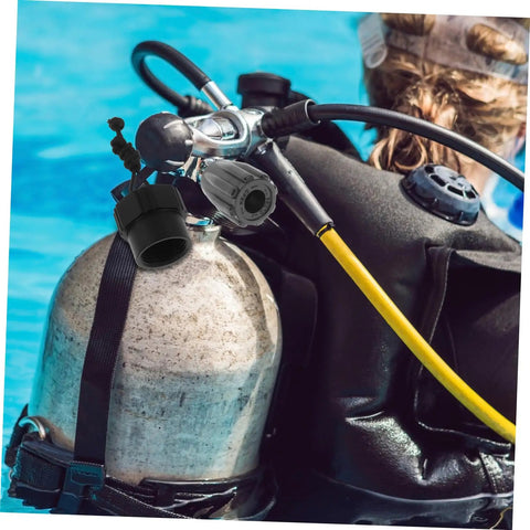 Scuba Tank Valve Attachment For Diving Cylinders, Lightweight Replacement Part For Enhanced Safety And Performance, Durable Diving Gear Upgrade, Easy Install For All Adventures on a scuba tank