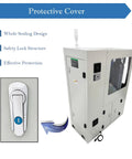 Protective cover with safety lock feature on programmable CNC drilling and milling machine with 12000RPM ER20 spindle.