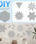 DIY installation of Hexagon Acoustic Panels Dead Ass Soundproof Foam Wall Tiles on a living room wall, grey shapes for sound control.