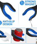 Close-up of 6 Pack 32 Inch Heavy Duty Trash Grabber Reacher with ergonomic handle and non-slip grip showcasing anti-slip design and magnet