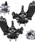 DIY Ready Front And Rear Steering Knuckle And Hub Bearing Kit for Ford Focus 2012-2018 showing components