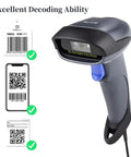 2D Barcode Scanner With Stand USB 2.0 Wired QR Code Imager Handheld Reader For Laptops Desktops And POS Cashier Systems Plug And Play Easy Setup Compatible With Windows Mac OS