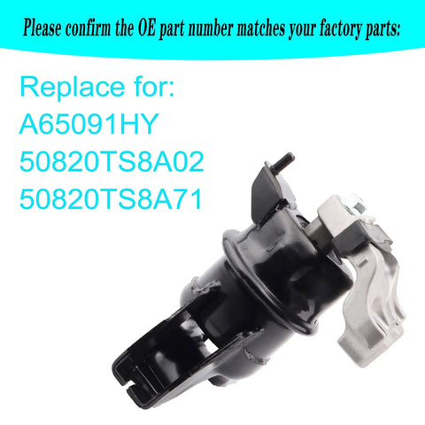 Hydraulic Front Motor Mount For 2012 To 2015 Civic 1.8L Sedan Manual Transmission Replacement With OE Fit A65087 1042407