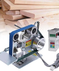 Heavy Duty 1X30 Bench Belt Sander Sick All In One Polisher Sharpener Setup with blue belt for wood finishing.
