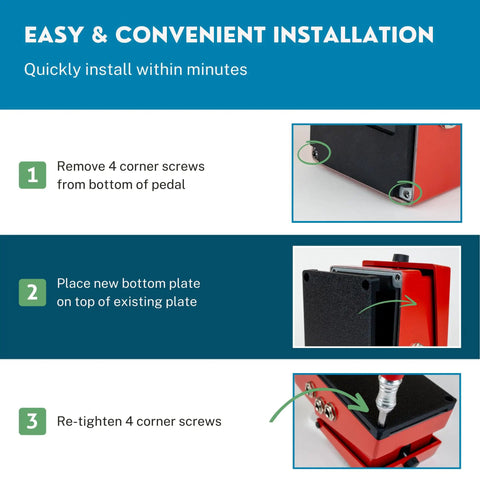 Installation steps for Bottom Plate Protective Cover For Compact Guitar Effects Pedals 3 Pack Easy Install.
