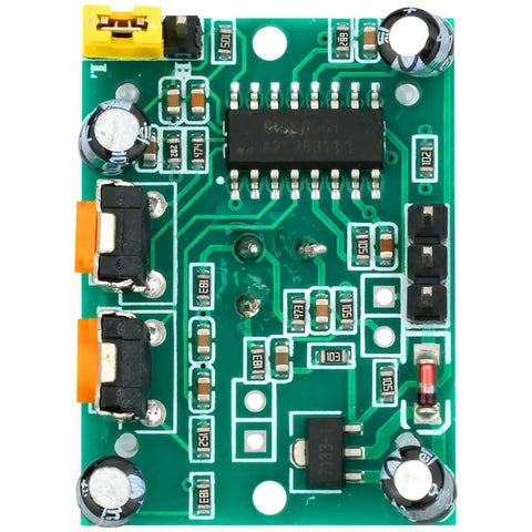 Close-up of Three Pack HC SR501 PIR Motion Sensor Module for Raspberry Pi and Arduino DIY projects, showing circuit components.