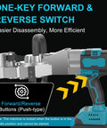 Heavy Duty Brushless Cordless Rebar Threading Machine With Super High Torque Motor showcasing one-key forward and reverse switch.