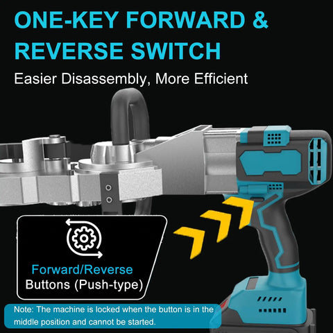 Ddongdongqiang Brushless Electric Rebar Coupler Torque Wrench Cordless Power Tool with forward/reverse switch for efficient use.