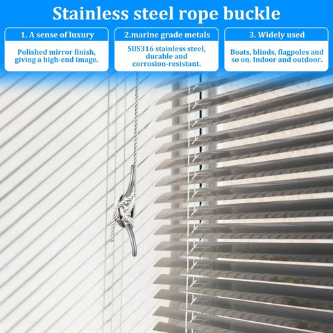 Heavy Duty 4 Inch Stainless Steel Rope Cleat With Mounting Screws For Decks Docks Boats And Kayaks Marine Hardware 316 Stainless Saltwater Ready Durable Dock Cleat For Marine Use And Nautical Decor next to window blinds.
