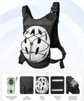 Lightweight Running Vest With 2L Water Bladder, featuring mesh pocket and elastic strap, for hiking and cycling gear storage.
