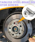 Image of Eight Pack Stainless Steel Brake Rotor Screws For Cars And Trucks Hella Tough Rust Resistant on brake disc.