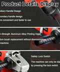 Close-up of Three Head 2800W Concrete Grinding And Polishing Machine focusing on handle and safety features.