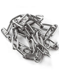 Heavy Duty 304 Stainless Steel Chain Rock Solid Rust Resistant Security Link for Dog Restraint with interconnected links.