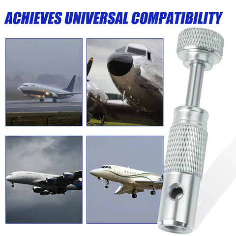 Beefed Up Heavy Duty Valve Stem Removal Tool Set With Safety Lock And Roller Grip For Large Diameter Aircraft Tire Valves