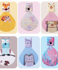 Front view of six microfiber glasses cleaning cloths with animal designs, 6-pack