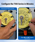 Top Shelf Mechanical Timer Switch DPST 208 To 277 Volt 24 Hour Manual Dial Type 3R weather sealed dial settings and trippers
