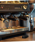 Coffee machine with heat resistant rubber steam wand guard, insulation sleeve for burn prevention. Safe handling, easy fit.