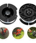 AF100 String Trimmer Spool Replacement Pro Grade Compatible With Black And Decker GH600 GH900 LST201 LSTE525 BESTA510 30 ft 0.065 Inch Refill Line AFS Weed Eater Edger Kit With RC100P Spool Cap Covers 6 Pack