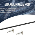 Harley Sportster Brake Linkage Rod For XL883 XL1200 Forward Controls 2004 2013 Black Aluminum Upgrade Kit Easy Install Built To Last Ultra Durable Precision Fit Smooth Braking Street Ready Look, black rod and joints