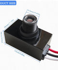 Three Pack Outdoor Photocell Sensor For Dusk To Dawn Lighting No Fuss 120 277V Photoelectric Switch Hardwired Post Light Sensor 500W Load Three To Eight Meter Sensing Distance 2W Power Draw Weatherproof Exterior, black plastic 52mm x 29mm x 23mm