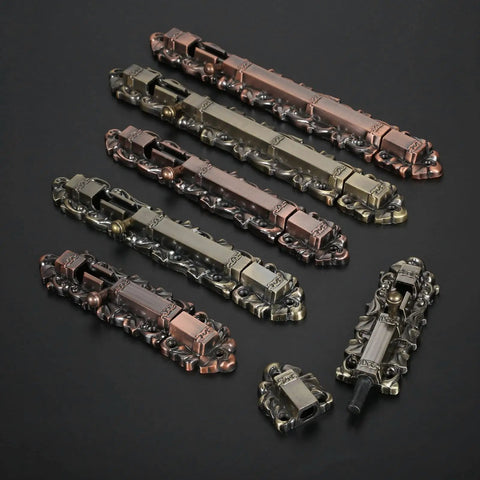 Sliding Door Bolt Lock Barrel Gate Latch Vintage European Zinc Alloy collection with various styles and finishes.