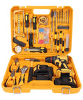 Heavy Duty Workhorse 21V Cordless Impact Driver And Power Drill With 40 Nm Torque 550W Motor 3 In 1 Versatile Set for home repair tools in yellow case.