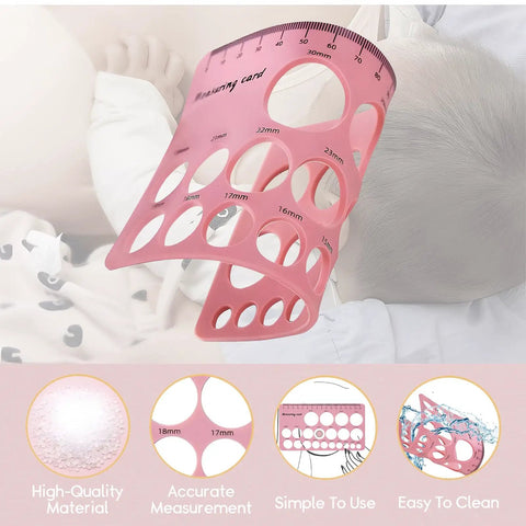 Soft Silicone Nipple Ruler And Flange Size Gauge For Breast Pump Quick Nipple Measurements For New Moms Accurate Sizing Tool
