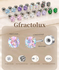 G23 Titanium 5 mm Cz Flatback Earrings Featuring Secure Screw Back 20 Gauge Posts Hypoallergenic Studs in various colors