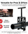 Emergency Water Shut Off Tool for 0.2 to 1.5 Inch Pipes - Manual Clamp for PE PEX PVC PPR PP Plumbing in use